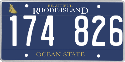 RI license plate 174826