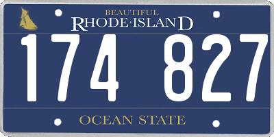 RI license plate 174827