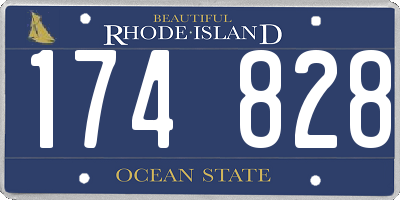 RI license plate 174828