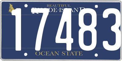 RI license plate 17483