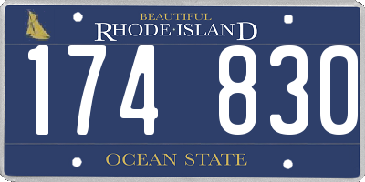 RI license plate 174830