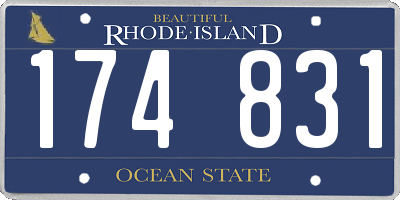 RI license plate 174831