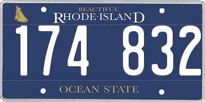 RI license plate 174832