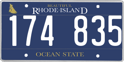 RI license plate 174835