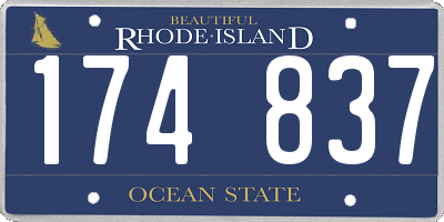 RI license plate 174837