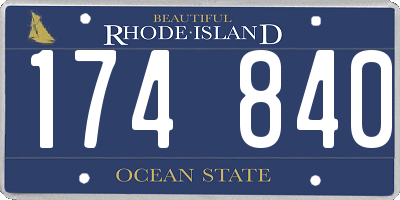 RI license plate 174840