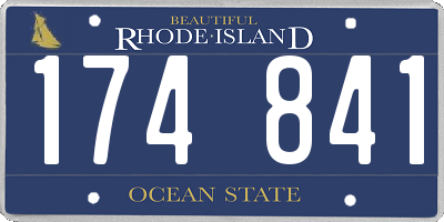 RI license plate 174841
