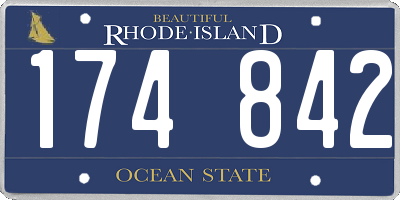 RI license plate 174842