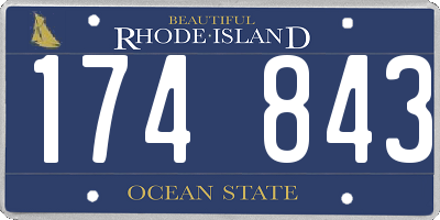 RI license plate 174843