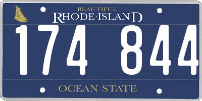 RI license plate 174844