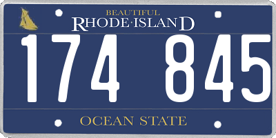 RI license plate 174845