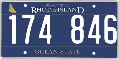 RI license plate 174846