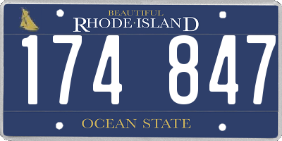 RI license plate 174847