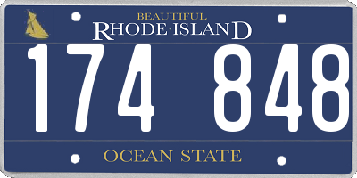 RI license plate 174848