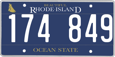 RI license plate 174849