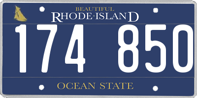 RI license plate 174850