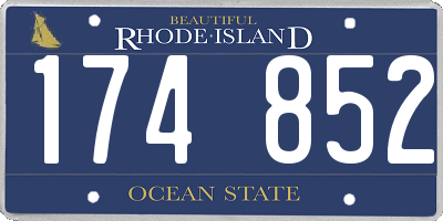 RI license plate 174852