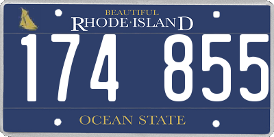 RI license plate 174855