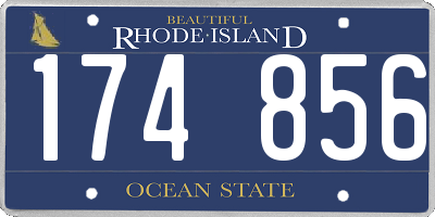RI license plate 174856