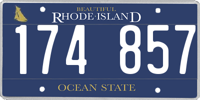 RI license plate 174857