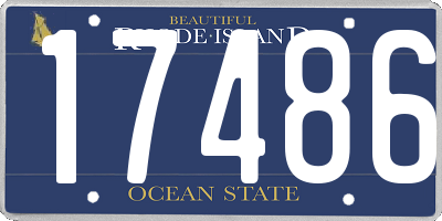 RI license plate 17486