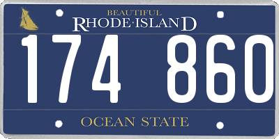 RI license plate 174860
