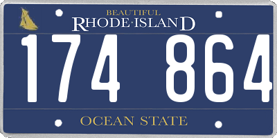 RI license plate 174864