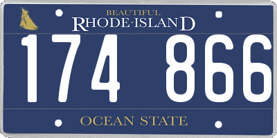 RI license plate 174866