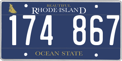 RI license plate 174867