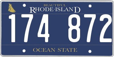 RI license plate 174872