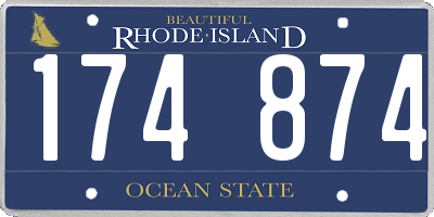 RI license plate 174874