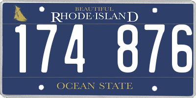 RI license plate 174876