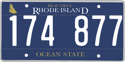 RI license plate 174877