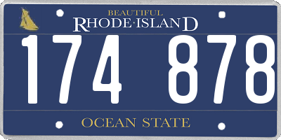 RI license plate 174878