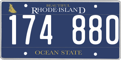 RI license plate 174880