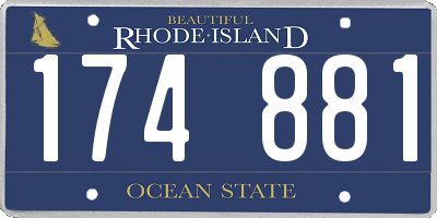 RI license plate 174881