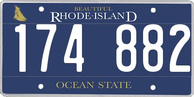 RI license plate 174882