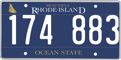 RI license plate 174883