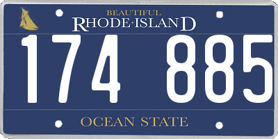 RI license plate 174885