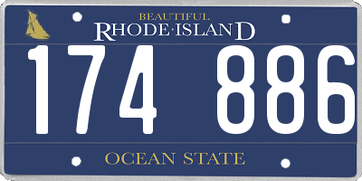 RI license plate 174886