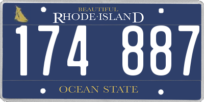 RI license plate 174887