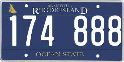 RI license plate 174888