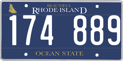 RI license plate 174889