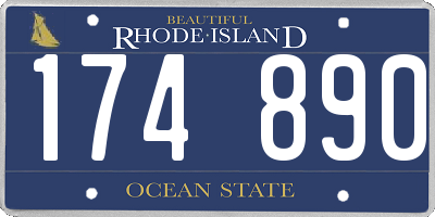 RI license plate 174890