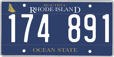 RI license plate 174891