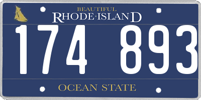 RI license plate 174893