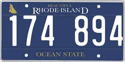 RI license plate 174894