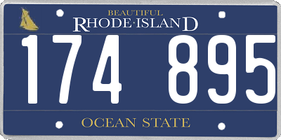 RI license plate 174895