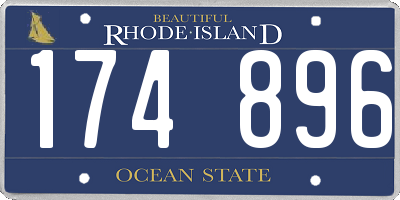 RI license plate 174896