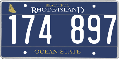 RI license plate 174897